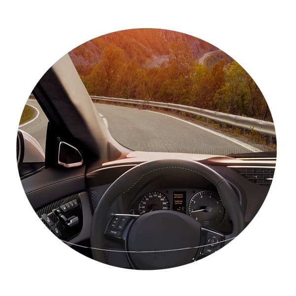Lenses designed for frequent drivers reducing visual fatigue
