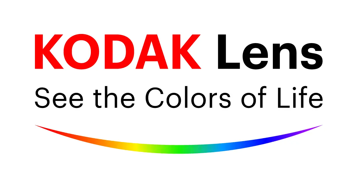 A logo for kodak leading the colors of color.